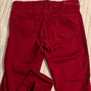 Super cute red stretchy jeans